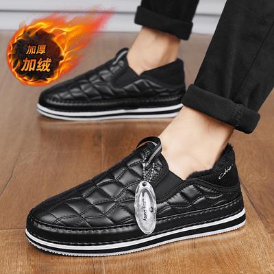 Baumwollschuhe Herbst und Winter Samt Low-Top-Schuhe Herren neue Outdoor warme flache Herrenschuhe lässige Fuß Schneestiefel