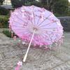 1PC Umbrella 70/82CM Oil Paper for Women Girl Performance Photo Props Antique Umbrella Parasol Satin Cloth Tassel