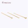 0.6X30MM 50-100Pcs/Lot 18K Gold Plated Flat Head/Ball Head/Eye Pins For Jewelry DIY Beading Jewellery Findings