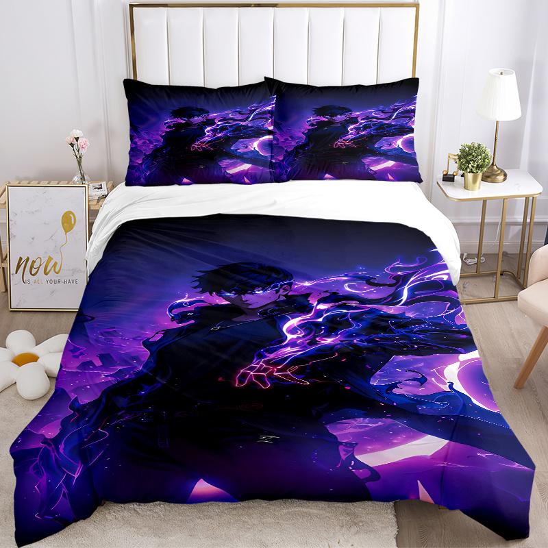 3pcs Anime Character Home Bedding Set-Universal Three-Piece Suit for Bedroom, Guest Room, Living Room, Hotel Decor-Perfect Gift for Fans, Tr
