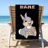 1pc Bambi1 Beach Towel with Custom Name, Beach/Swimming/Bath/Picnic/Camping Towel, Suitable for Seaside Beaches