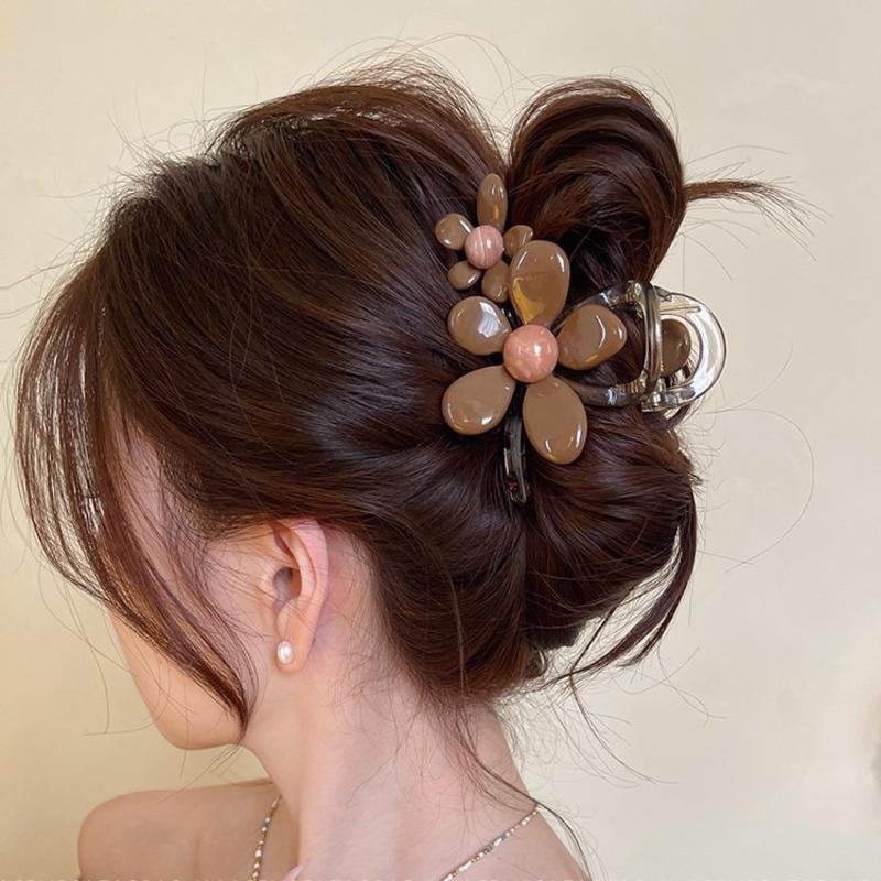 2025 New Korean Jelly Color Flower Heart Hair Claws Sweet Rhinestone Hair Clips Irregular Shark Hairpins Hair Accessories Headwear