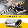 Rear Exhaust Pipe Tail Auto Car Muffler Tip Stainless Steel Universal Chrome