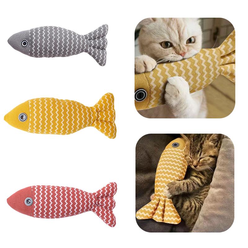 Fish Pets Stuffed Toy Discharge Hair Cat Relieve Boredom Grinding Teeth