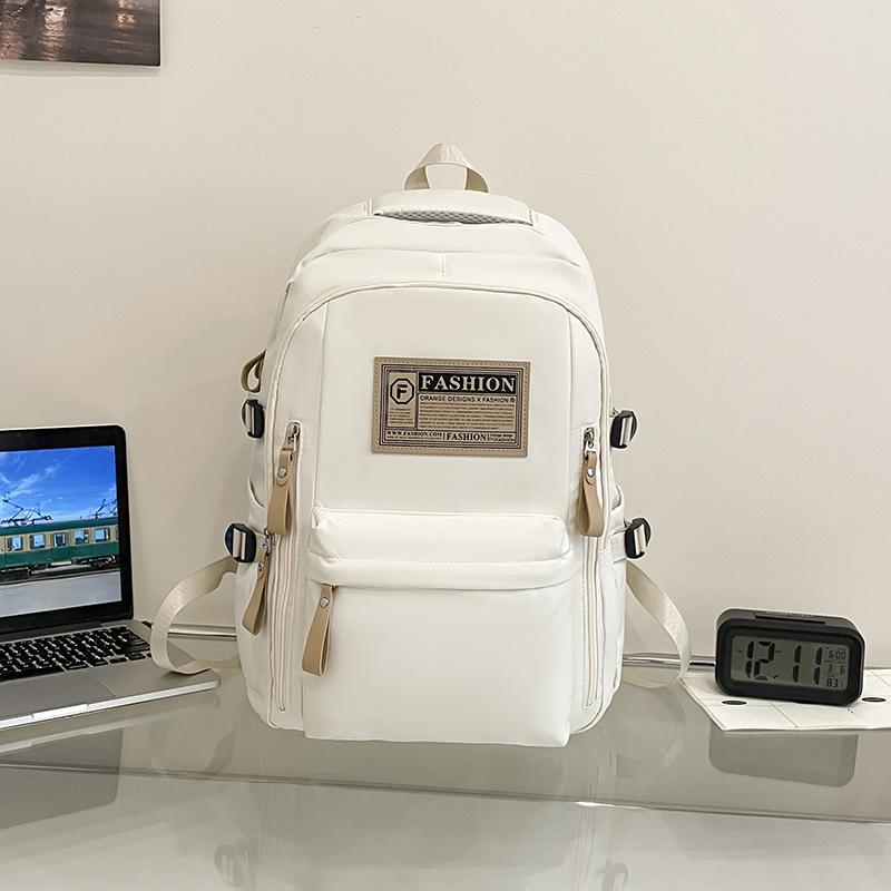 Fashionable Water-Repellent Student Backpack: Trendy High-Capacity Design for Couples