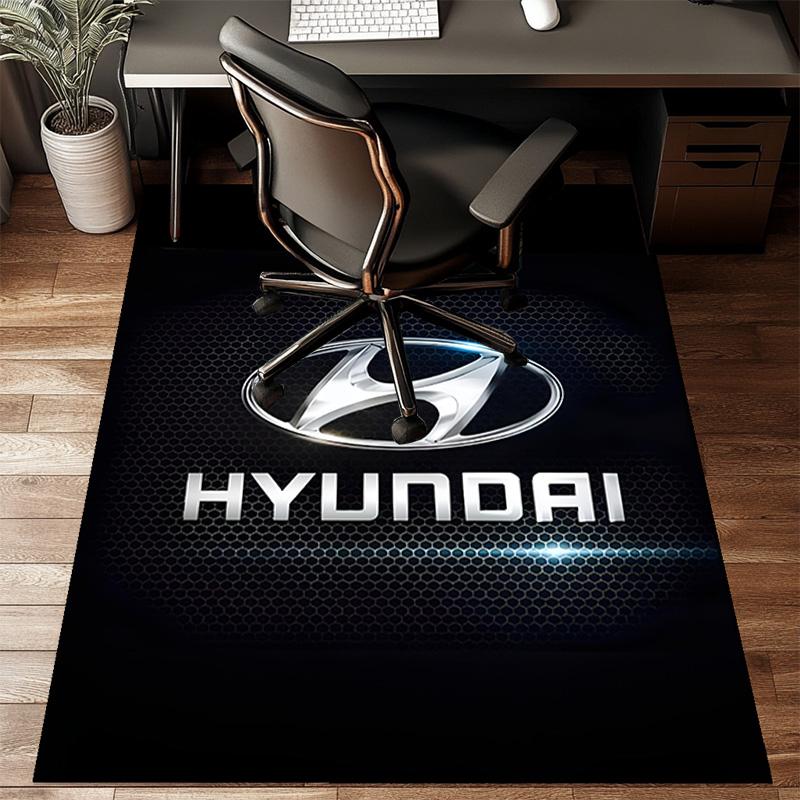 1PC Hyun-dai Motor Carpet Floor mat, Anti-slip mat Chair rug For livingroom,Bedroom, doormat home decor Gift Christmas Gifts
