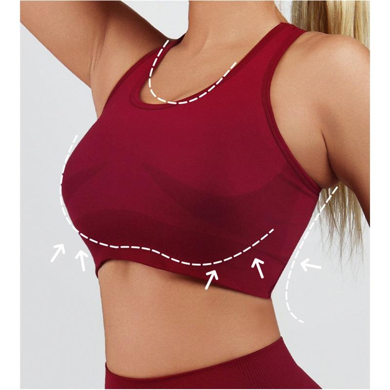 Women's Padded Yoga Tank Top: Stylish, Flattering, Back-Highlighting, Fitness, Sports Bra, Shock-Absorbing, Running Crop Top