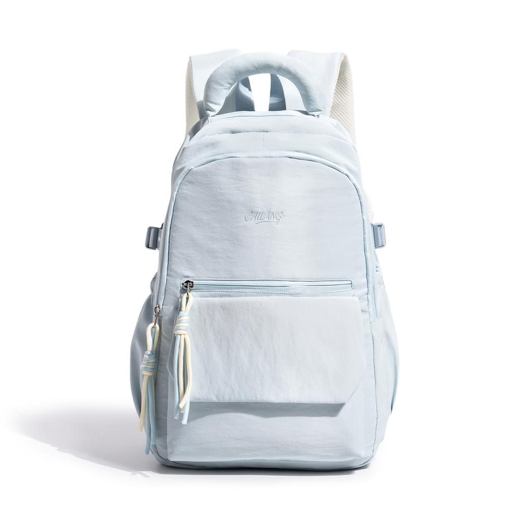 Schoolbag backpack Japanese solid color junior high school campus class backpack light college style large capacity student schoolbag