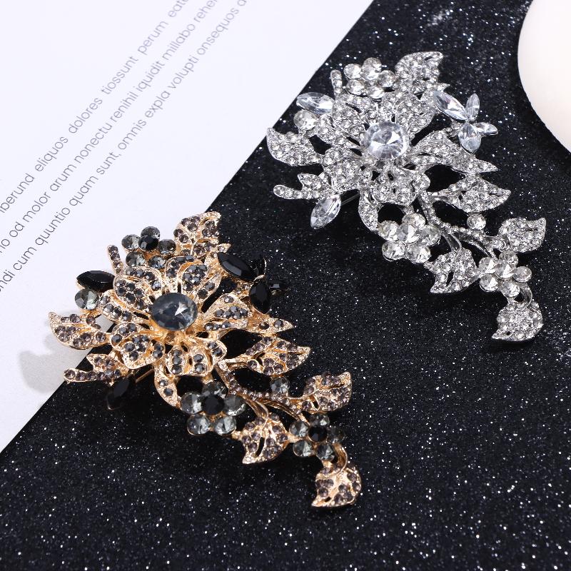 Exquisite  Colorful  Big Flower Brooch Charm Ladies Wedding Party Costume Jewelry Accessories Gift