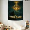 Custom Name Elden Ring Wall Tapestry Aesthetic Wall Hanging Printed Fabric Blanket Decorative Tapestries for Bedroom Living Room Home Decor
