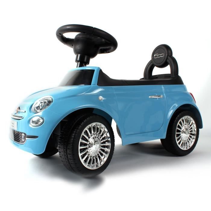 Porteur fiat 500 sonore pour enfant - mgm - bleu - dès 12 mois