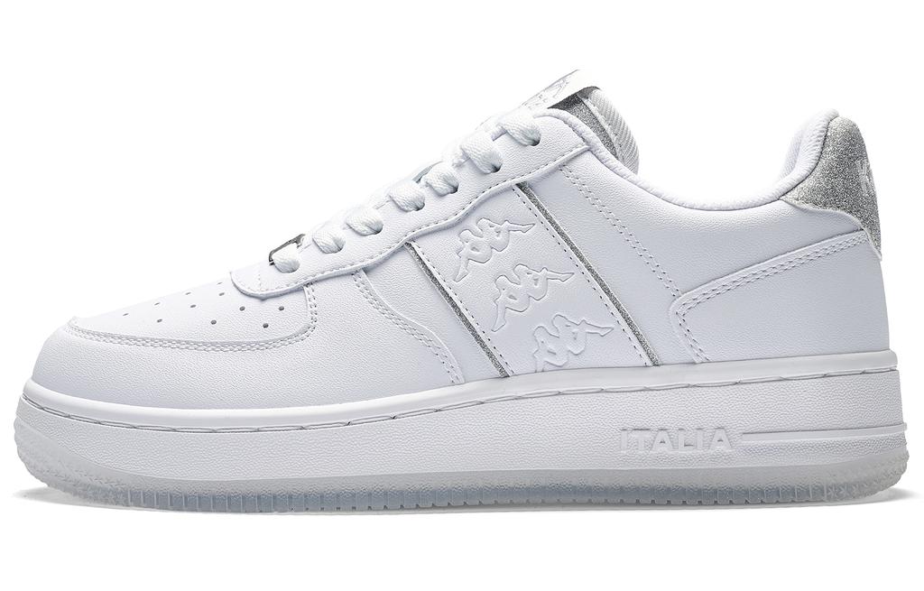 Women's Sneakers Kappa Back to Back Low top Skateboard Shoes Women's White Silver