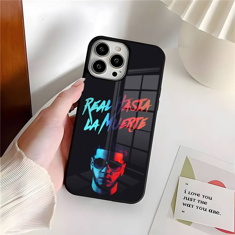 Rapper Anuel AA Phone Case PC+TPU For Apple Iphone 14 Pro 13 11 12 Mini 6 8 7 Plus X Xs XR Max Luxury Design Back Cover