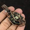Evil Eye Moroccan Mud Crack Fossil Copper Wire Wrapped Pendant Gemstone Jewelry Handmade Pendant Rainbow Moonstone Pendant Evil Eye Jewelry