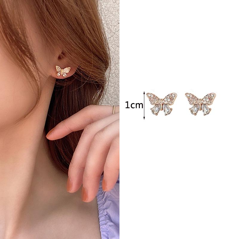 Crystal Butterfly Tassel Earrings for Women Imitation Pearl Long Hang Earrings Acrylic Beads Drop Boho Fairy Ear Jewelry Gifts