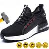 Breathable Men Work Safety Shoes Anti-smashing Steel Toe Cap Working Boots Construction Indestructible Work Sneakers Men Shoes