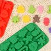 Christmas silicone chocolate molds, candy baking molds, 3D snowflake candy canes, snowmen, Christmas trees, gingerbread men, San