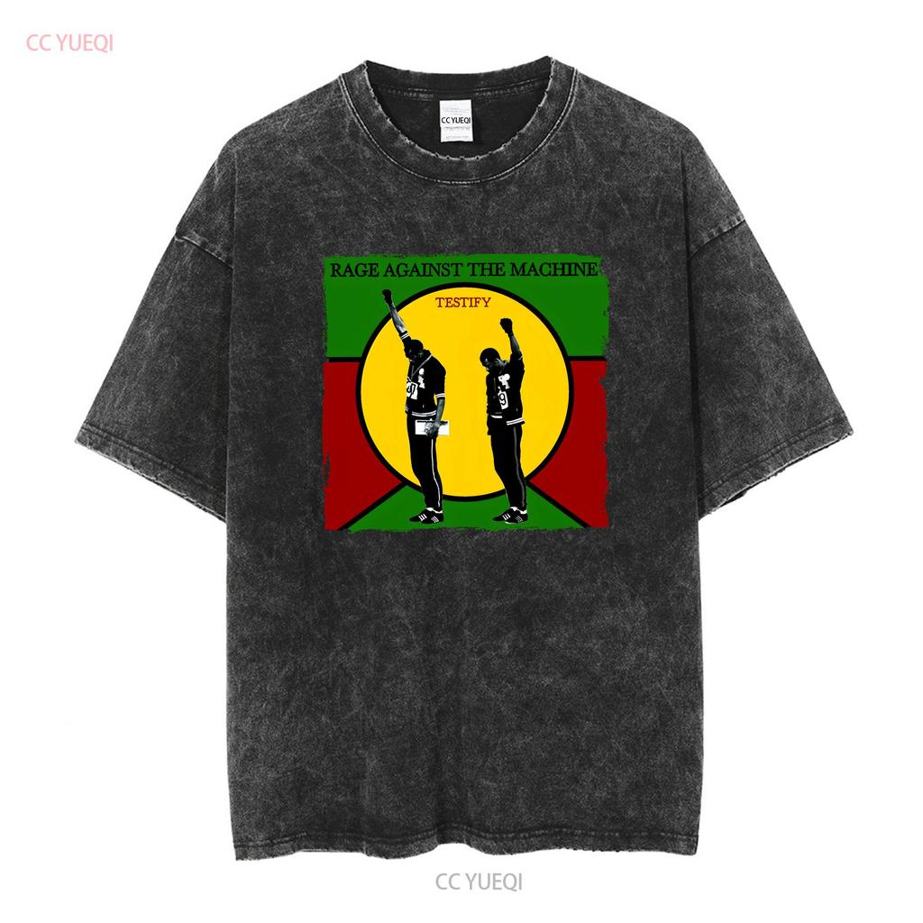Cotton T Shirt Rage Against the Machine Testify Battle of Los Angeles Vintage Washed Breathable Soft Stretched Versatile