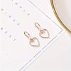 1 Pair of Simple Hollow Heart-shaped Pendant Earrings for Women, Lightweight Daily Accessories, Suitable for Daily Wear and Cute