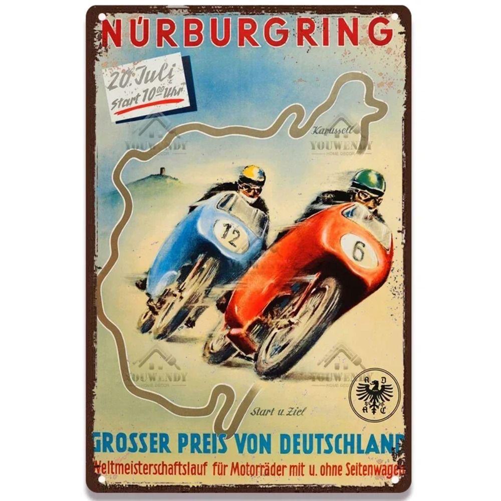 Scooter Metal Wall Art, Retro Moped Poster Sign 20x30cm