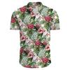 Summer Men's Casual Floral Print Short Sleeve Top Hawaiian Shirt For Mens Clothes Daily  High Quality Lapel Oversized