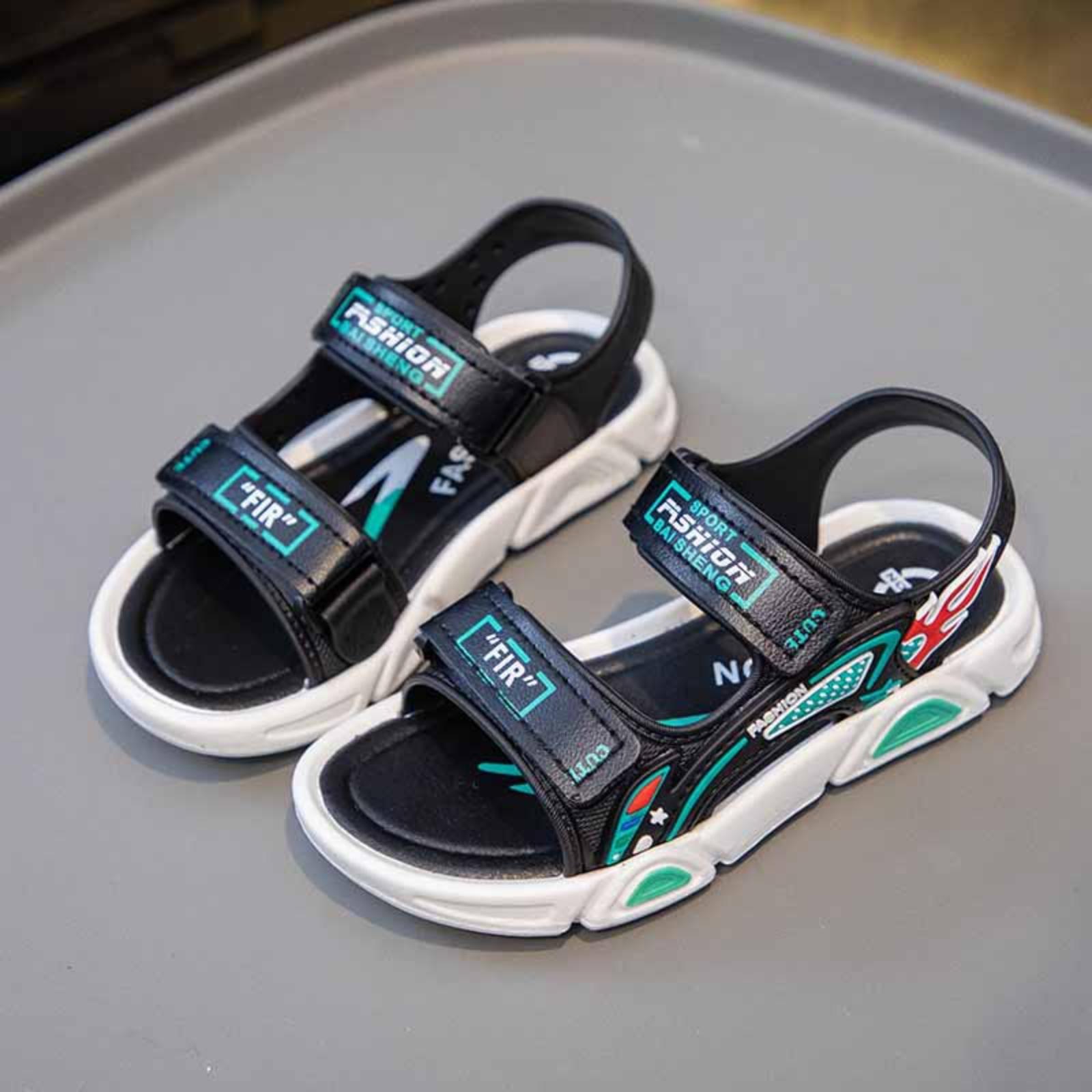 

Children s Sandals Slippers Summer Cartoon Cute Soft Bottom Non- Small Children Girls Indoor Baotou Hole Shoes Boy Sandals 35 зелений