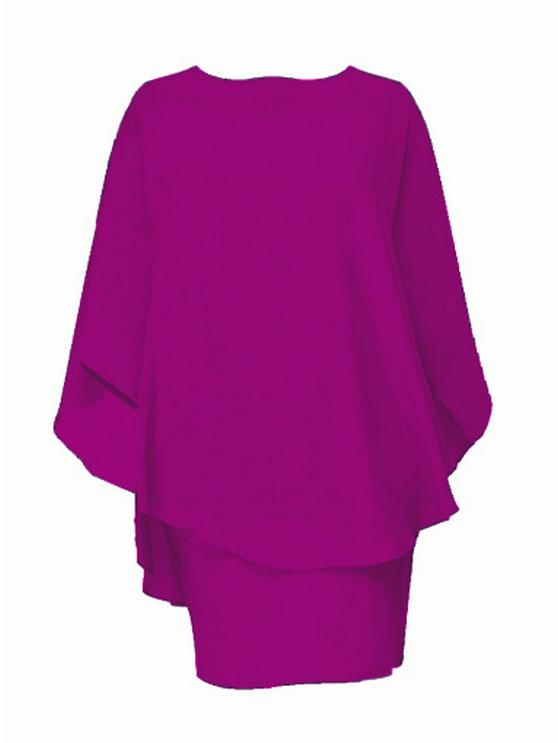 

Женское платье-двойка большого размера из шифона, стройнящее, с кардиганом 5XL фиолетовый