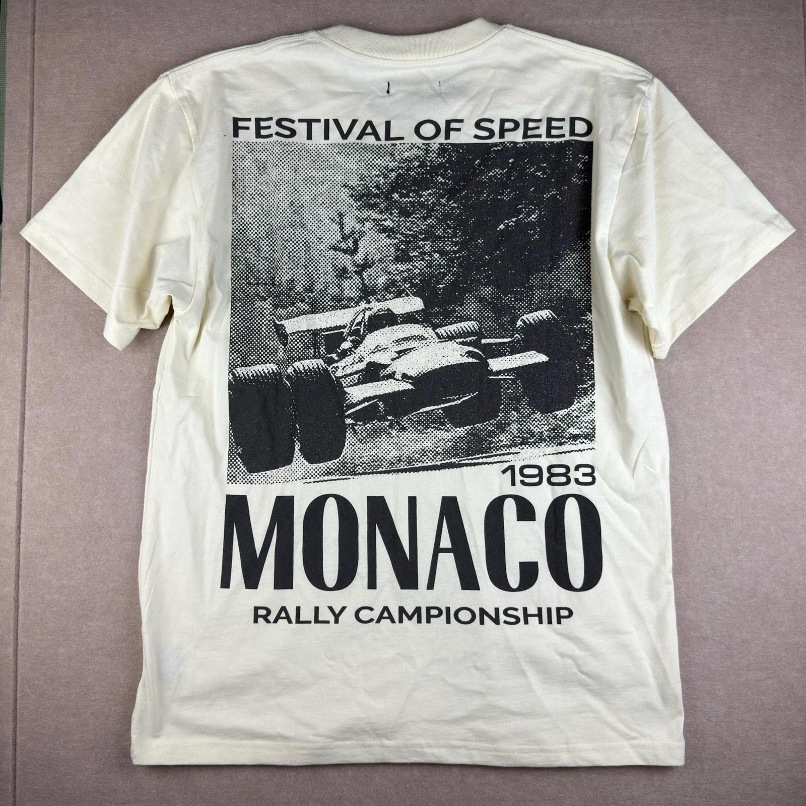 

BrandMakers Shirt Men L Beige Festival Of Speed Monaco 1983 Rally Car Tee 3XL