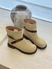 Flat-bottomed versatile Martin boots women's 2025 new autumn women's boots women's popular short boots non-slip soft sole not tired feet