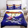 Bunnicula Night Bedding 3 Piece Set HD Print Duvet Cover Pillowcases for Teens Adult Bedroom Decoration Christmas Gift