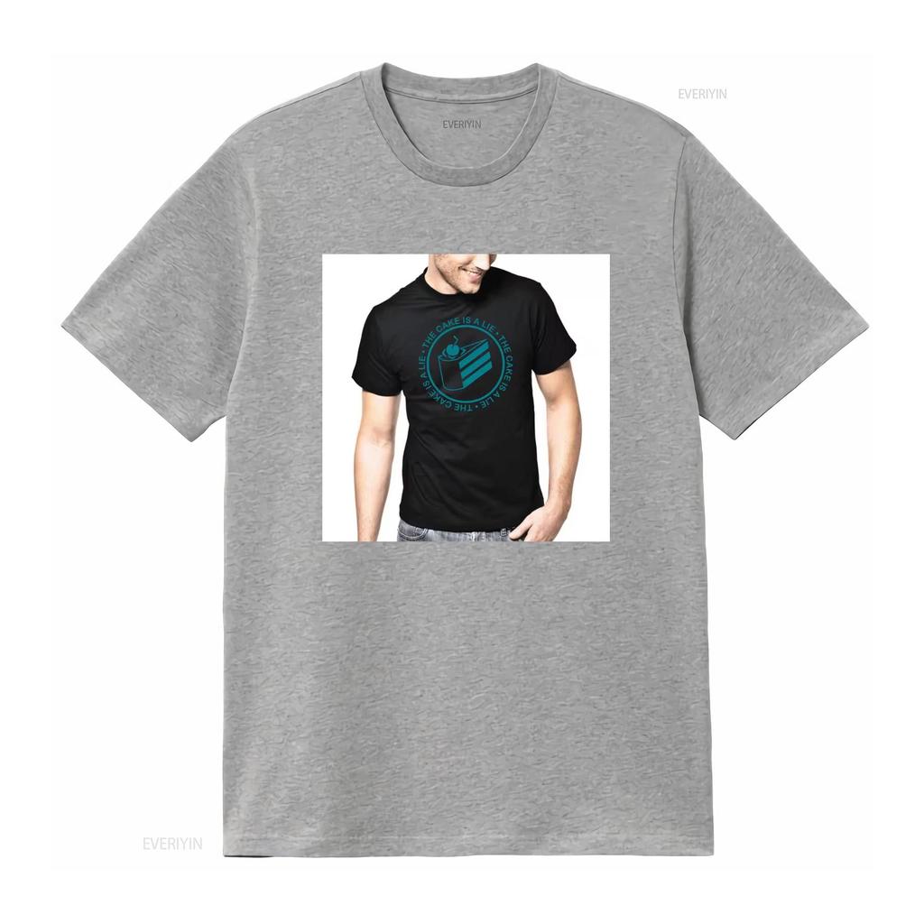 The Cake Is A Lie Portal Glados Geek Gamer Nerd Sayings Funny T Shirt For Unisex Vintage Stylish Graphic Unisex Breathable