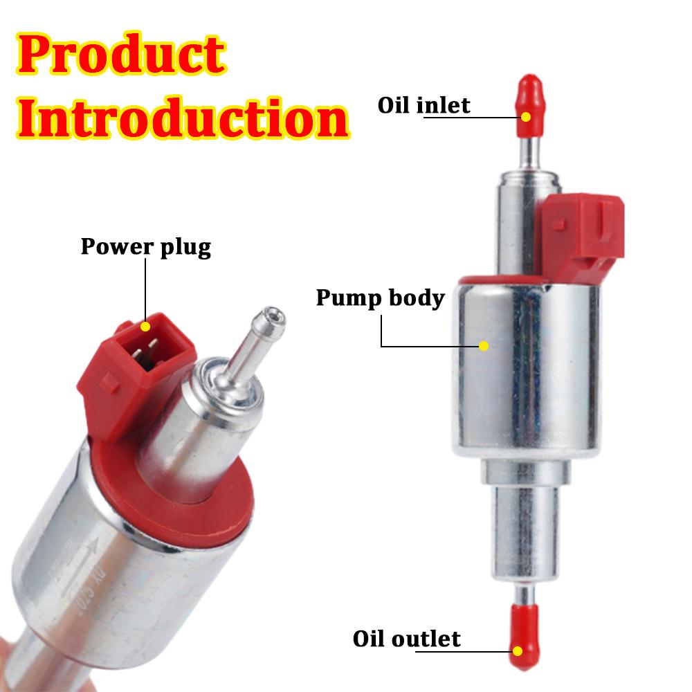 Universal 12V 22ml Diesel Fuel Pump for Webasto Eberspacher Air Heater, Parking Heater Fuel Feed Pump 12V Diesel Transfer Pump
