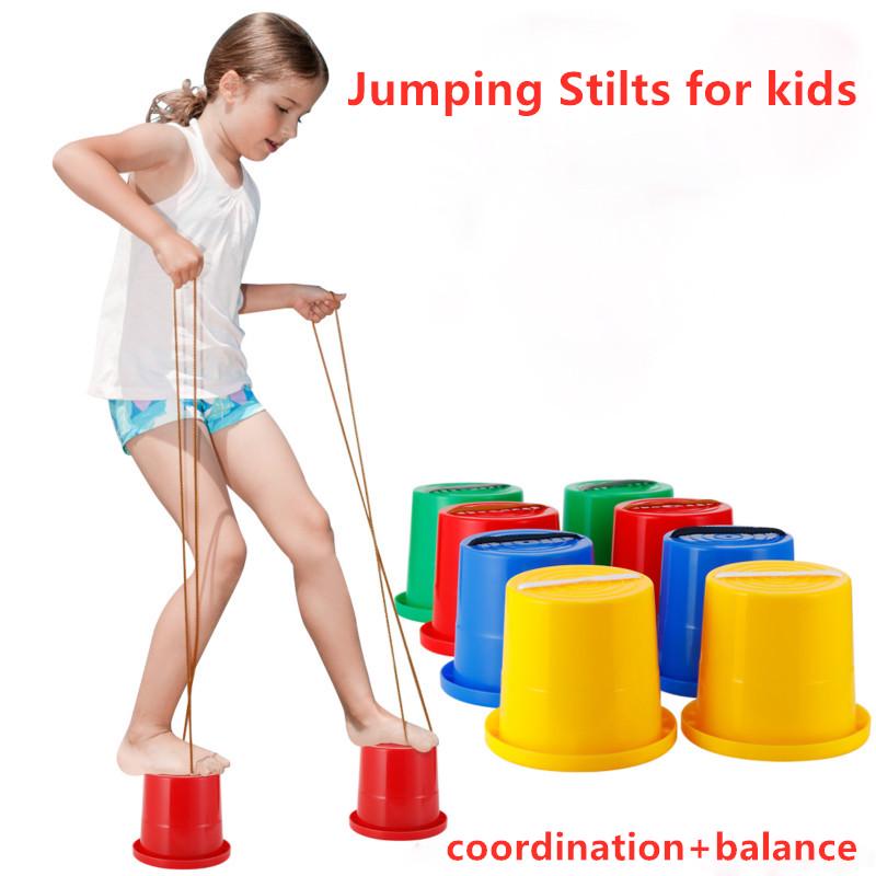 Outdoor Training Jumping Stilts Coordination Game Jumping Feet Stilts