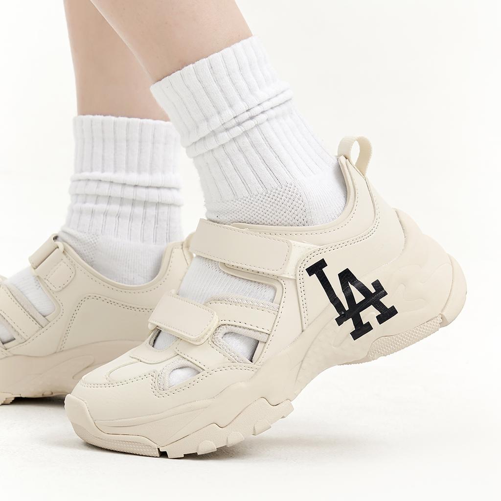 MLB Sandal Chunky Mask Lightweight Breathable Height Increasing Creek Shoes Unisex Shoes Cream 3ASDCH133-07CRS