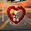 2D Acrylic Car Pendant Valentine's Gift Cute Hanging Ornament Romantic Rearview Mirror Decor Car Interior Accessories for Lovers