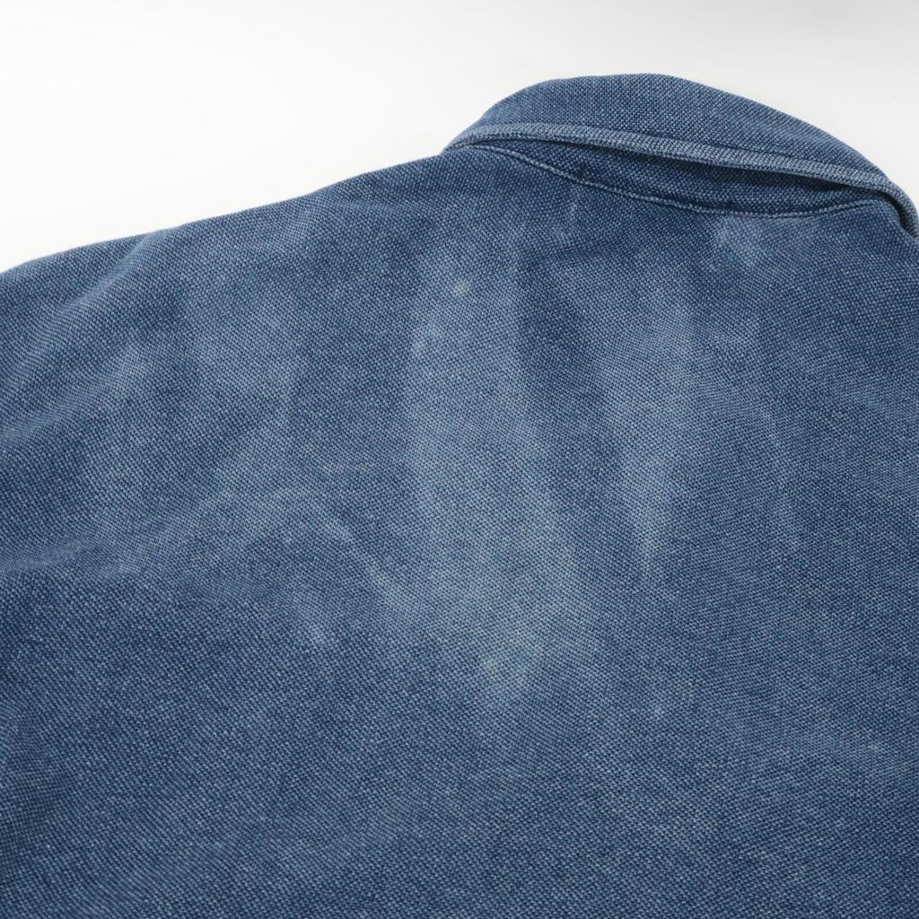 RRL Indigo Cotton Polo Shirt tops M IndigoUsed
