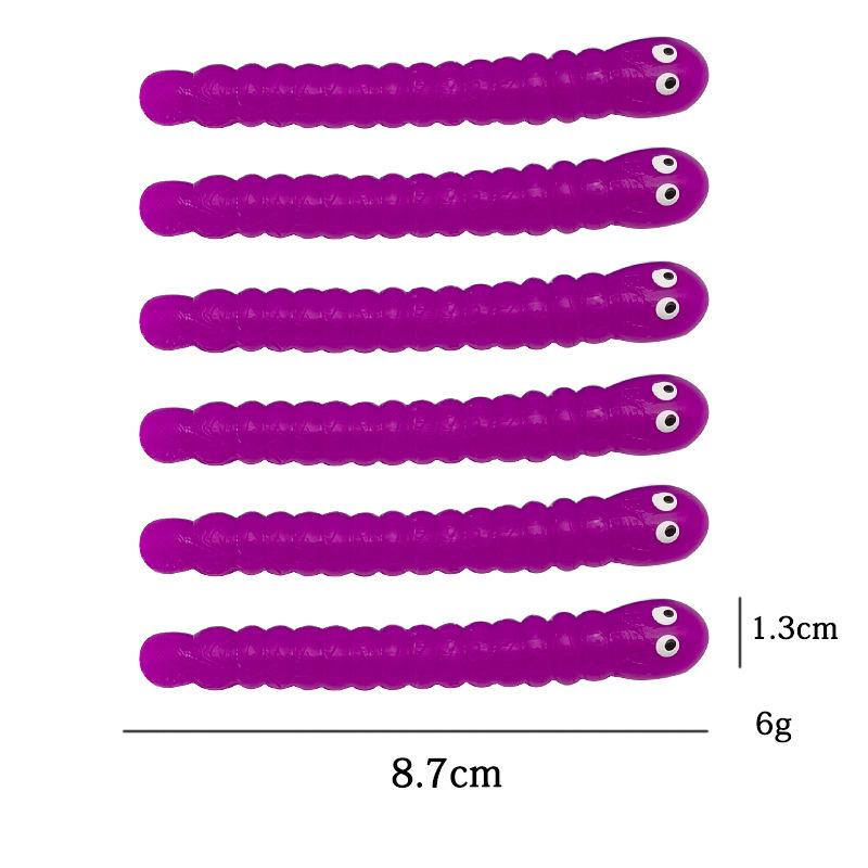 Non-Toxic 5Pcs Colored Caterpillar Pull Worm Noodle Fidget Toy Stretch String Tpr Rope Anti Stress String Stress Relief Autism Vent Toys