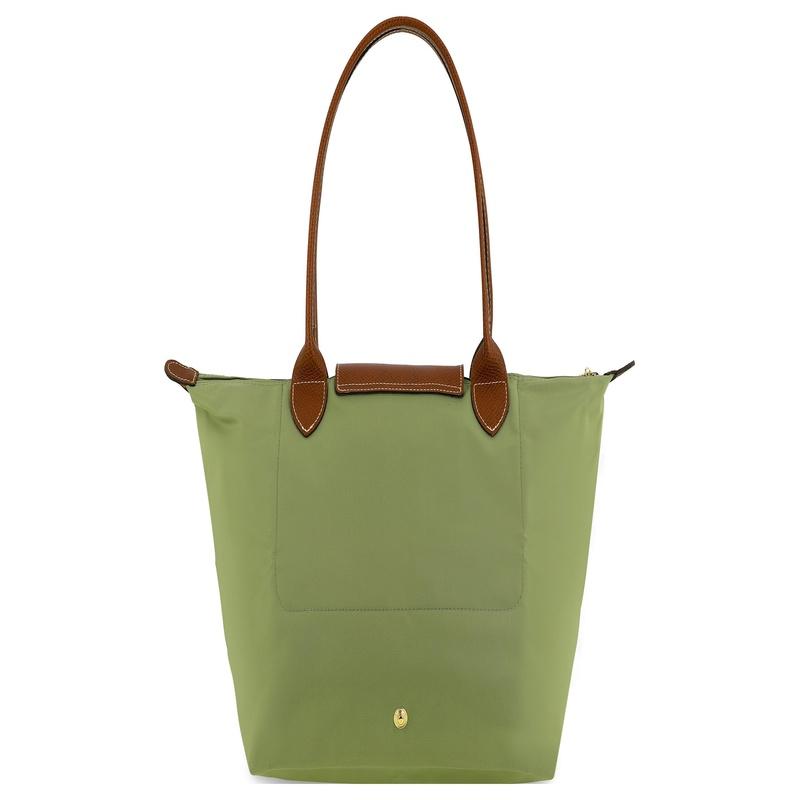 Longchamp shoulder bag Le Pliage 28 solid color logo snap zipper closure canvas with leather dumpling tote tote shopping hand medium size 2605089P77