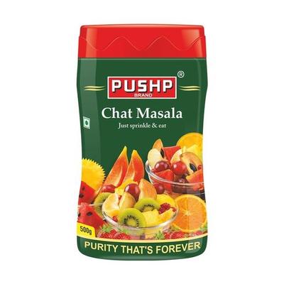 Masala Chat Marque Pushp Avec Pot (Paquet de 500g de 1)