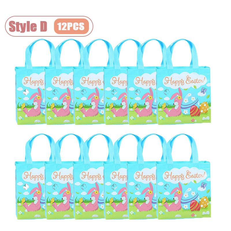 4-40PCS Easter Themed Non Woven Bags Collection Holiday Gift Bags Valentines Party Packaging Shopping Tote Waterproof Decor