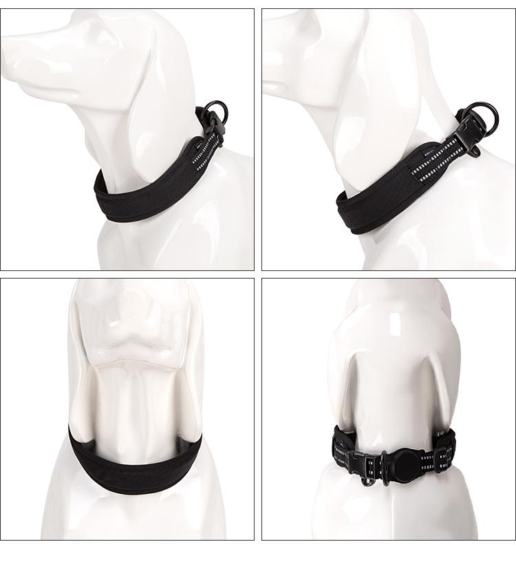 Nylon Reflektierendes Verstellbares AirTag Hundehalsband, Halsband für Kleine Mittlere Große Hunde Haustiere Hunde Zubehör