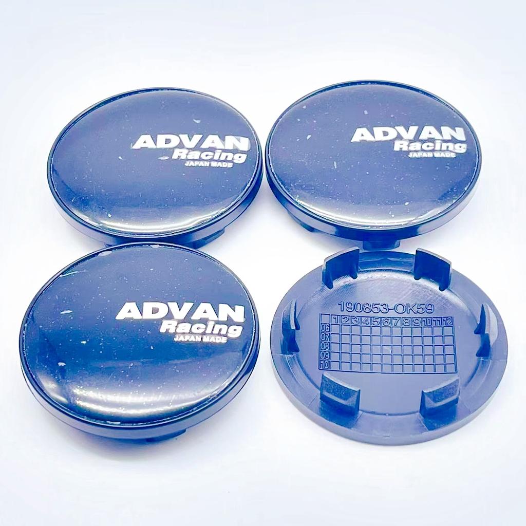 4pcs/Lot High Quality ADVAN Racing Emblem Logo 59mm Car Wheel Center Caps High Cap Accessories Wheels Hub Rim Hubcaps Cover