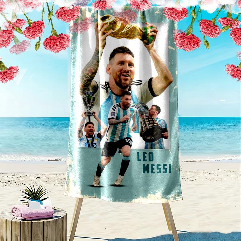 Argentina's Football Glory beach towel Beach towel for vacation photos Outdoor camping seaside Absorbent bath towel quick-drying swim towel