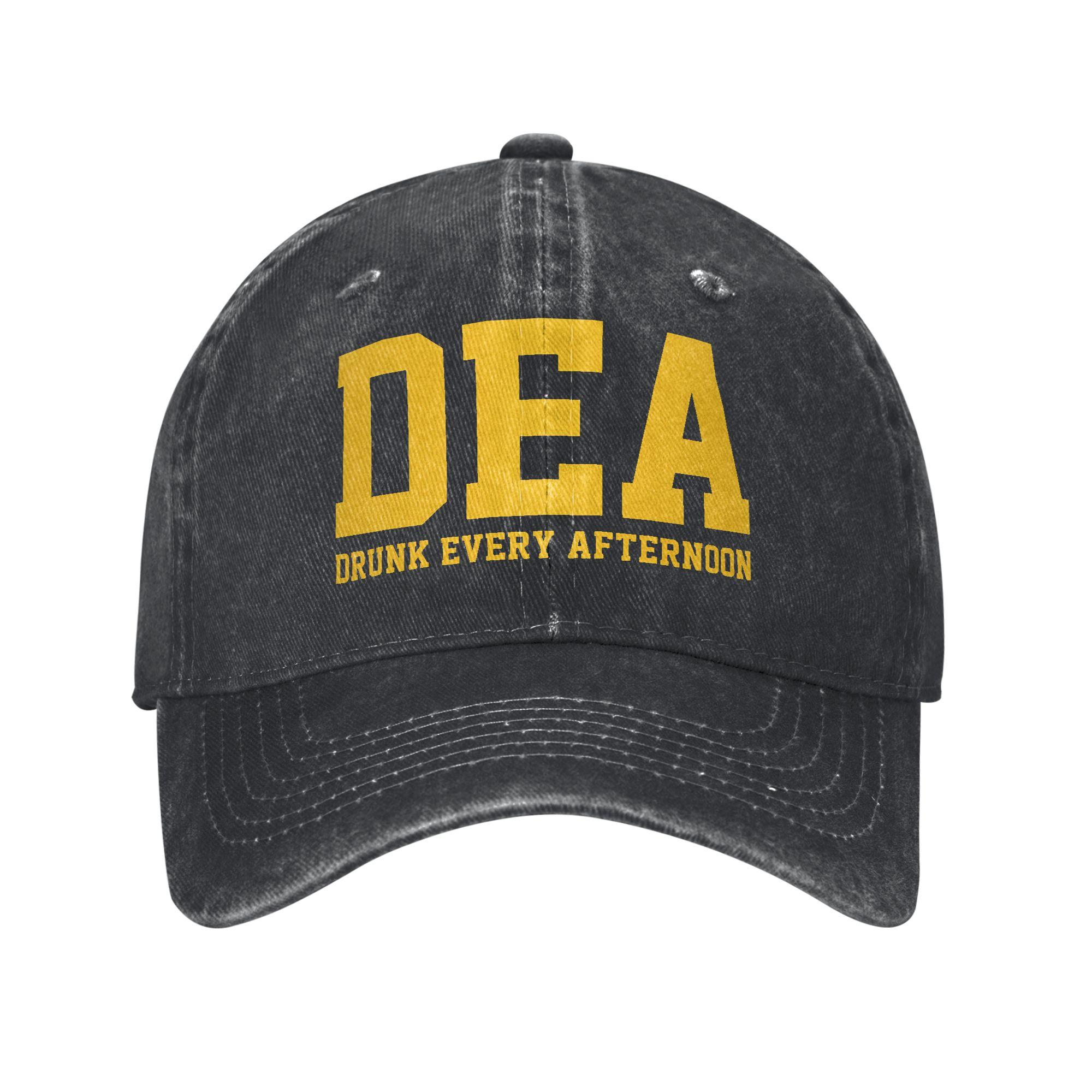Кепка-бейсболка с принтом DEA, женская, мужская, на заказ, DIY, тракер, летняя, уличная одежда, для бега, хиппи, высокое качество, кепки-бейсболки One Size чёрный