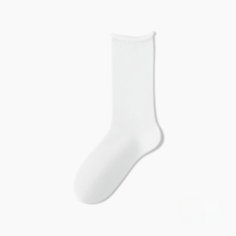 Female Spring and Autumn New Pure Cotton Moon Son Boneless Tube Socks