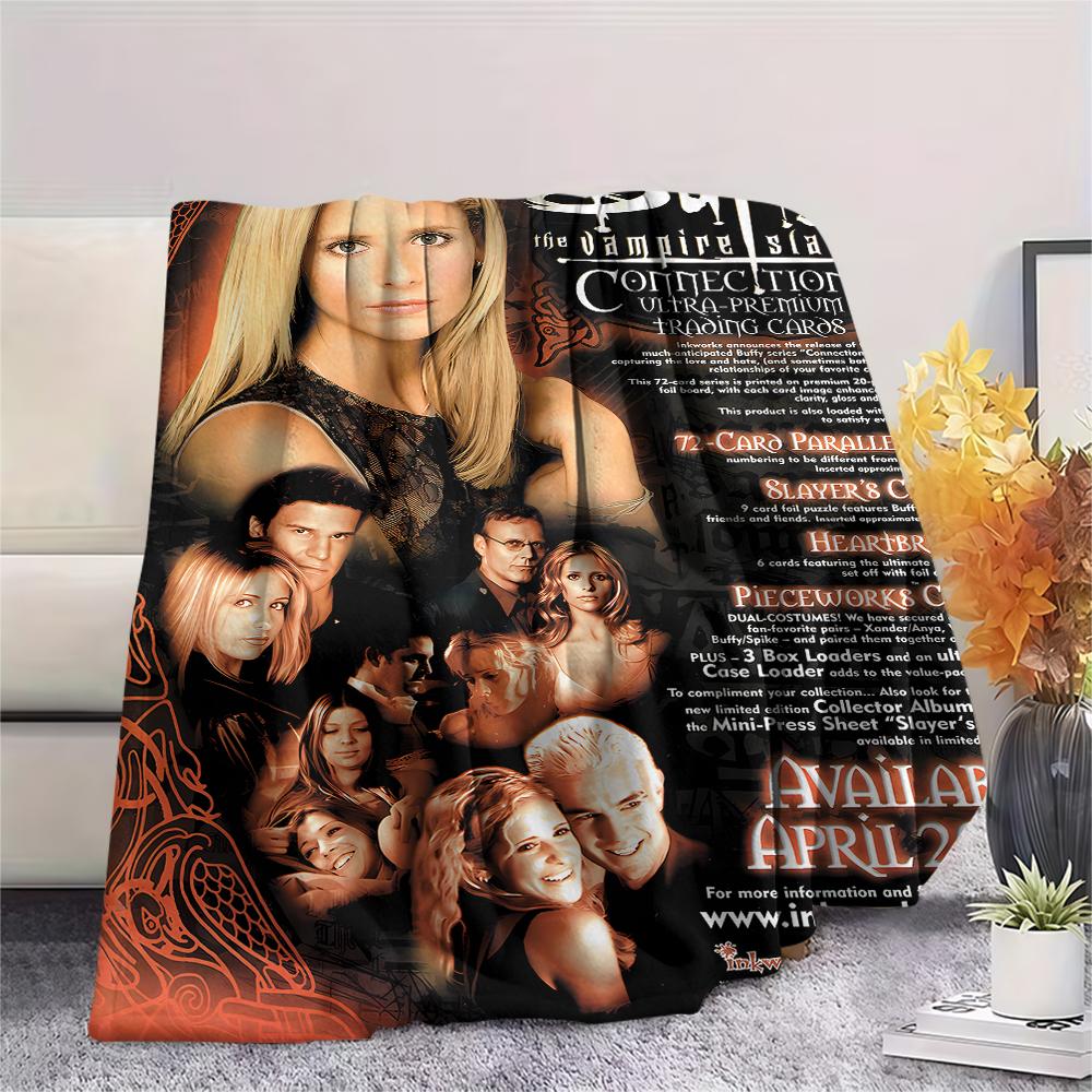 Buffy the Vampire Slayer,pattern Flannel Blanket, High Quality Comfortable for All Seasons, Home Decor, Warmth and Comfort, Perfect for Gifts.
