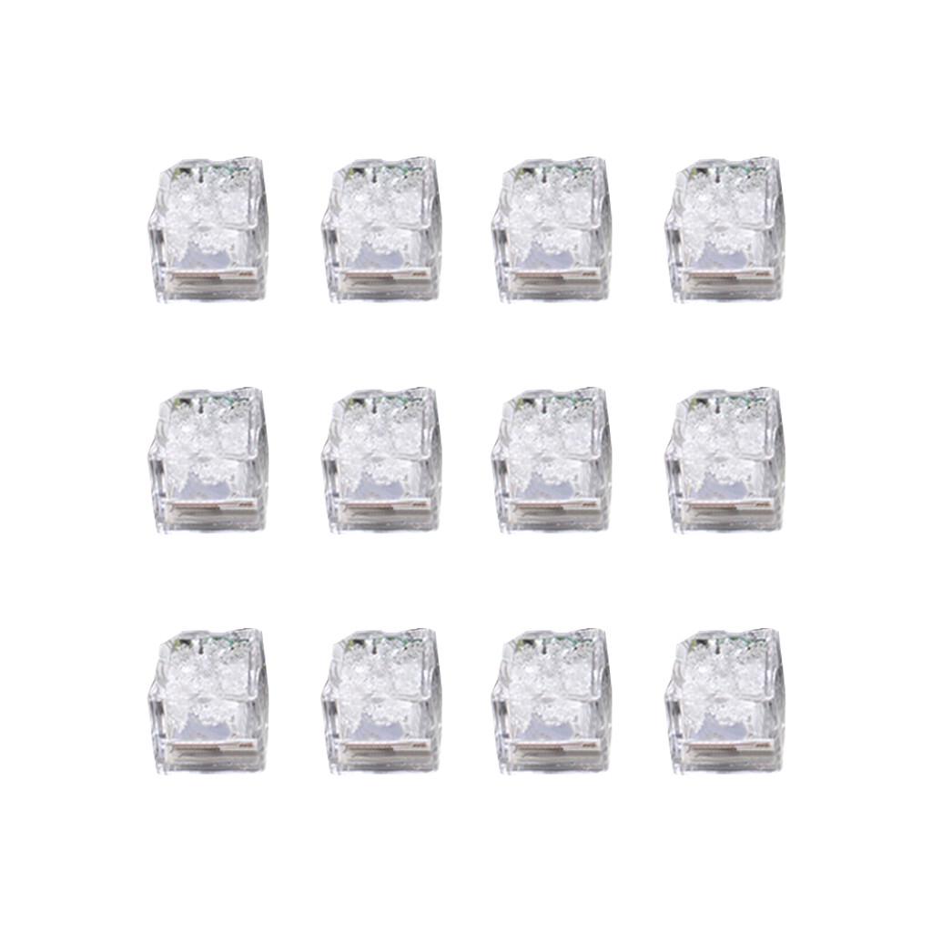 12Pcs Water Submersible Light Up LED Ice Color Changing Party Luminous DIY