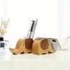 1PC Beech Crafts Creative Elephant Pen Holder Study Storage Box Desktop Ornament