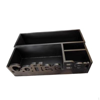 Coffee Bar Holder with Divider, Storage Basket for Tea and Pods In Cafe Kitchen