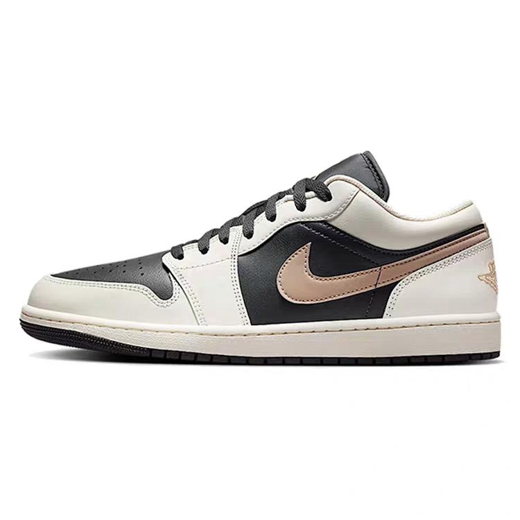 Jordan Air Jordan 1 Low top Vintage Basketball Shoes Men's White Black IH0649-021(Team181-)